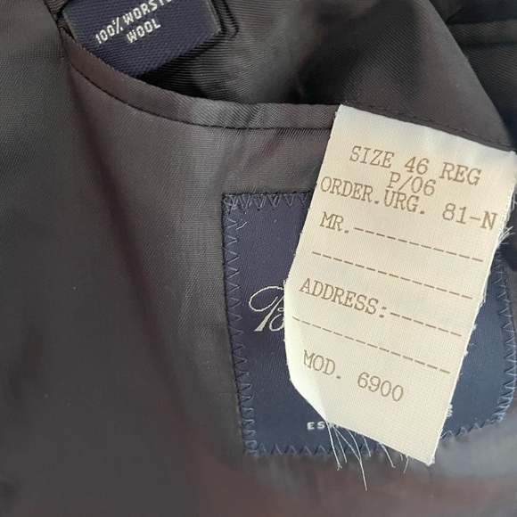 Brooks Brothers Brookease 46 R navy sport coat - Picture 5 of 5